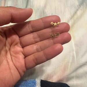 Gold Star Stud Earrings